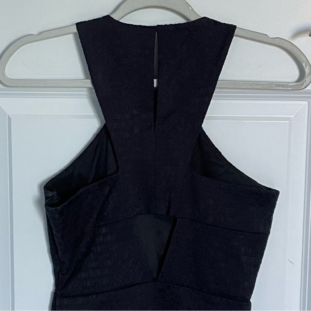 Parker Barcelona Cutout Ruffled Jacquard Dress Black Size XS - 47461 - Picture 7 of 11